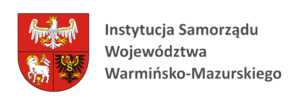 Herb z napisem "Instytucja Samorządu Województwa Warmińsko-Mazurskiego"