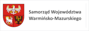 Herb z napisem "Samorząd Województwa Warmińsko-Mazurskiego"